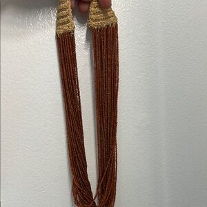 Handcrafted Beaded Necklace - Earthy Brown